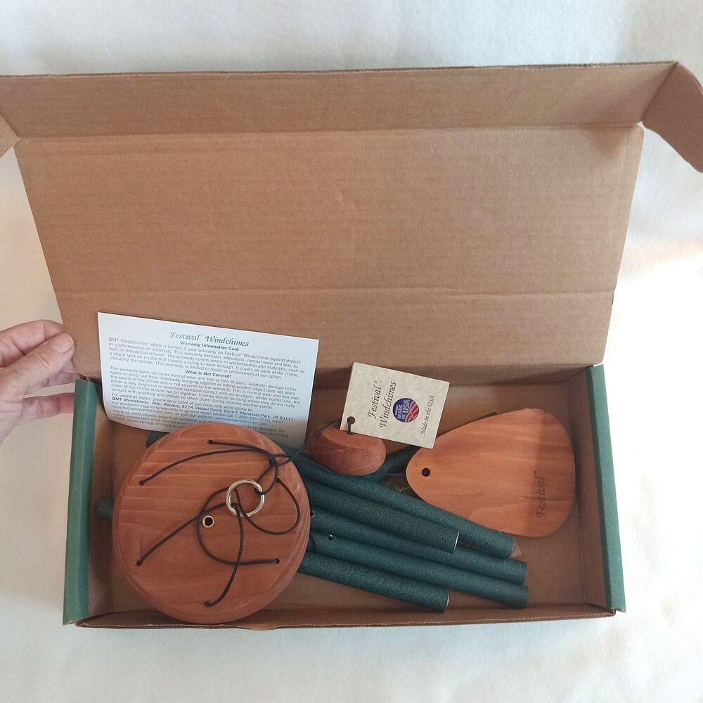 Festival Windchimes NEW in BOX Green